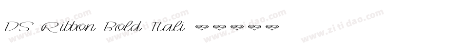 DS-Ribbon Bold Itali字体转换